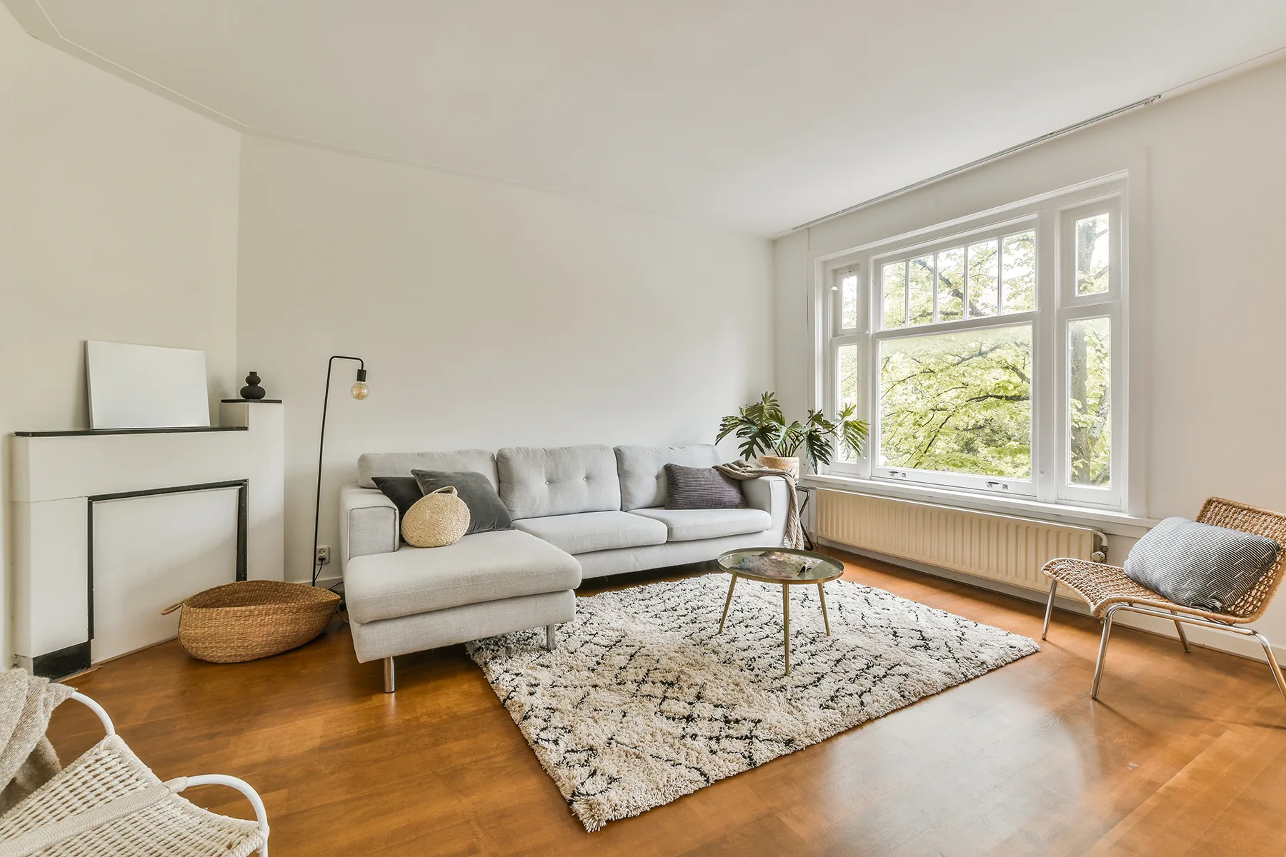 warm living room with vacuum glazing installed 