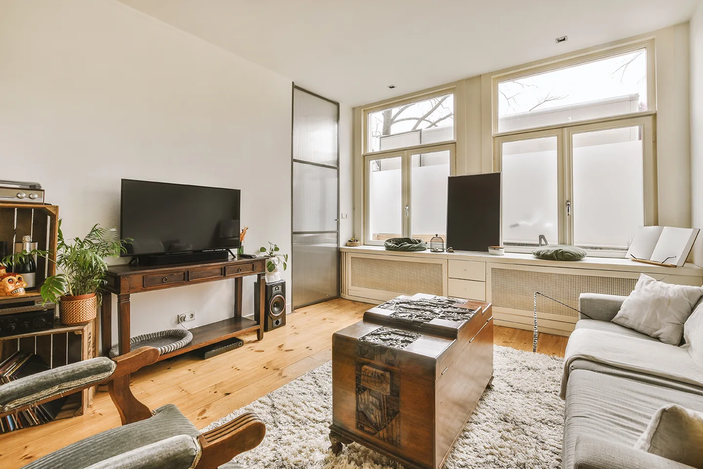 a warm sunlit living space with vacuum glazing installed